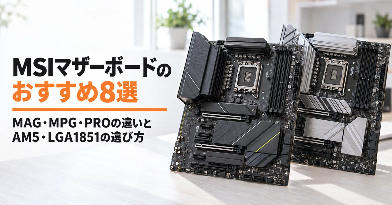 MSIマザーボードのおすすめ8選 MAG・MPG・PROの違いとAM5・LGA1851の