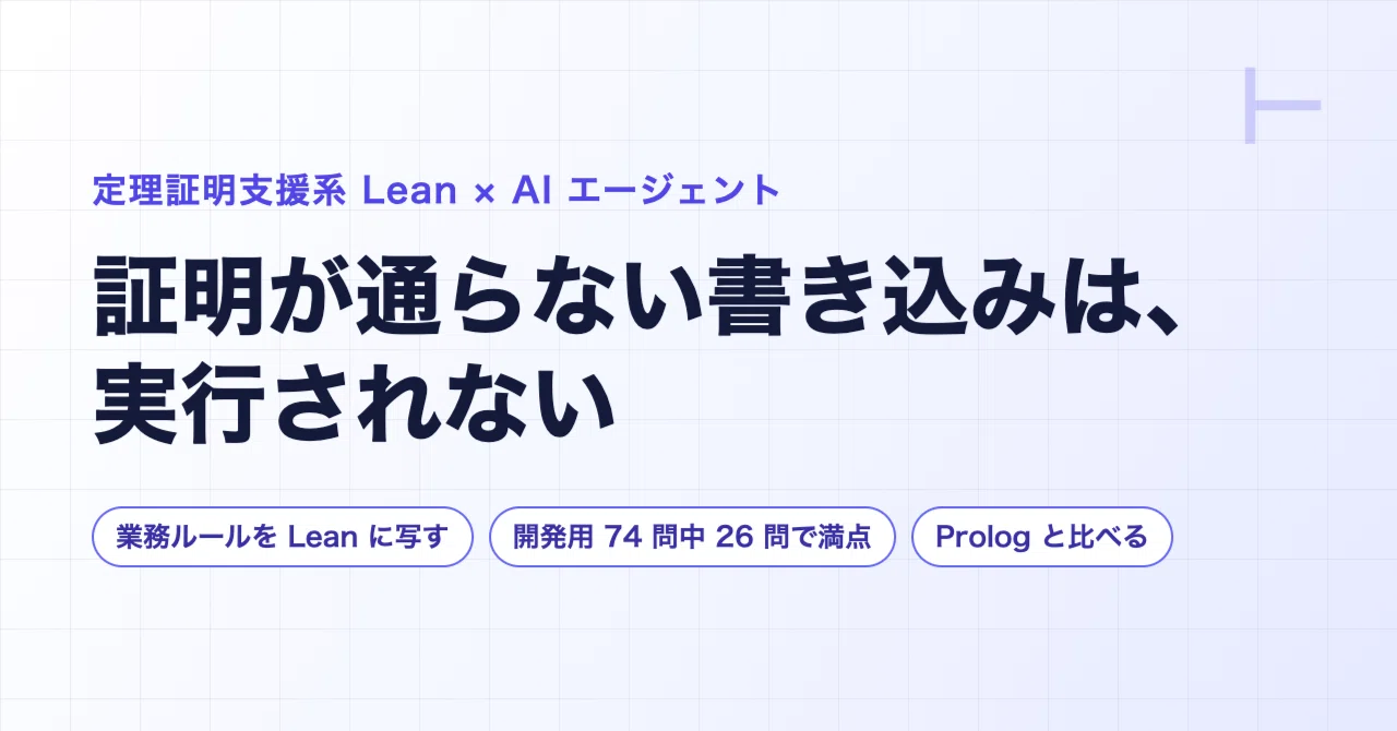 定理証明で AI エージェントに業務ルールを守らせる（エンジニア向け