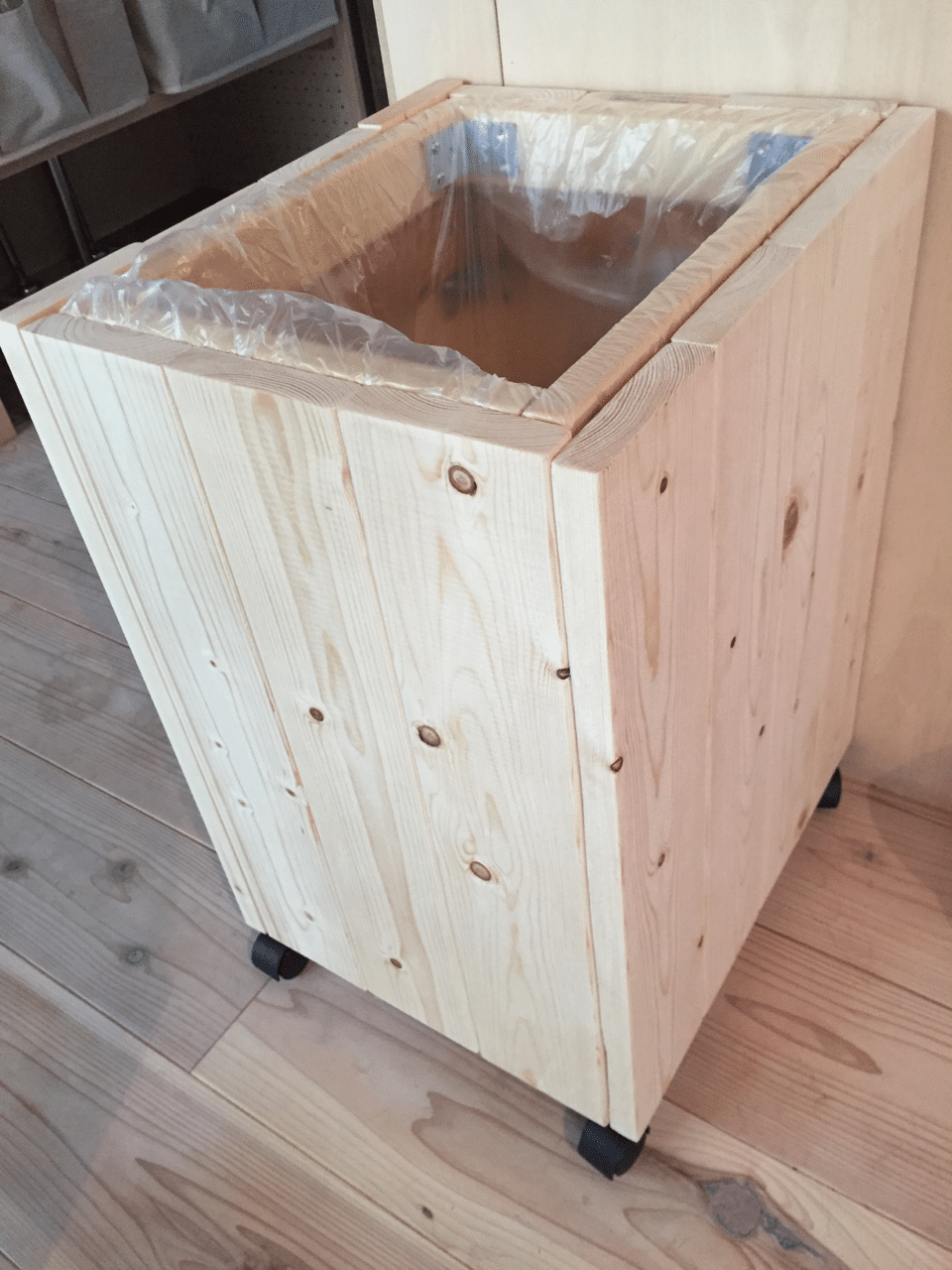 ダストボックス 45L アメリカン お洒落ゴミ箱 ハンドメイド diy 木