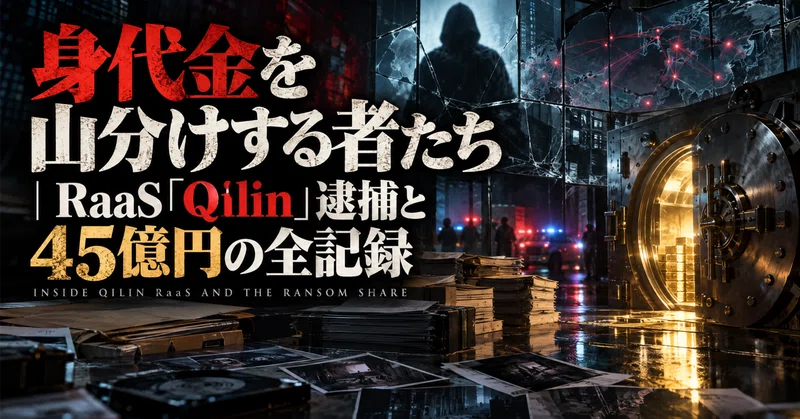 身代金を山分けする者たち｜RaaS「Qilin」逮捕と45億円の全記録