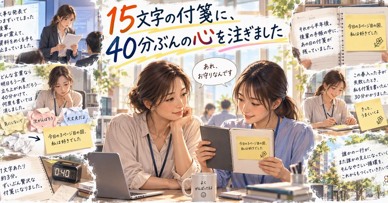 I poured 40 minutes of heart into a 15-character sticky note｜ロイ