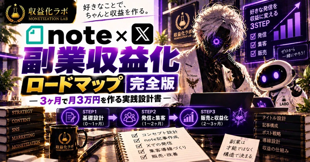 note×X｜note Article Template｜収益化ラボ