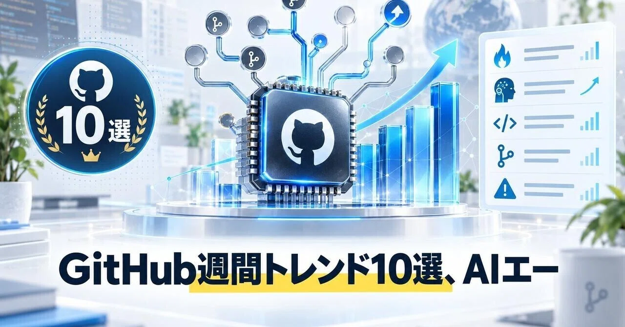 Top 10 GitHub Weekly Trends: The Current State of AI Agent Development｜クロウ