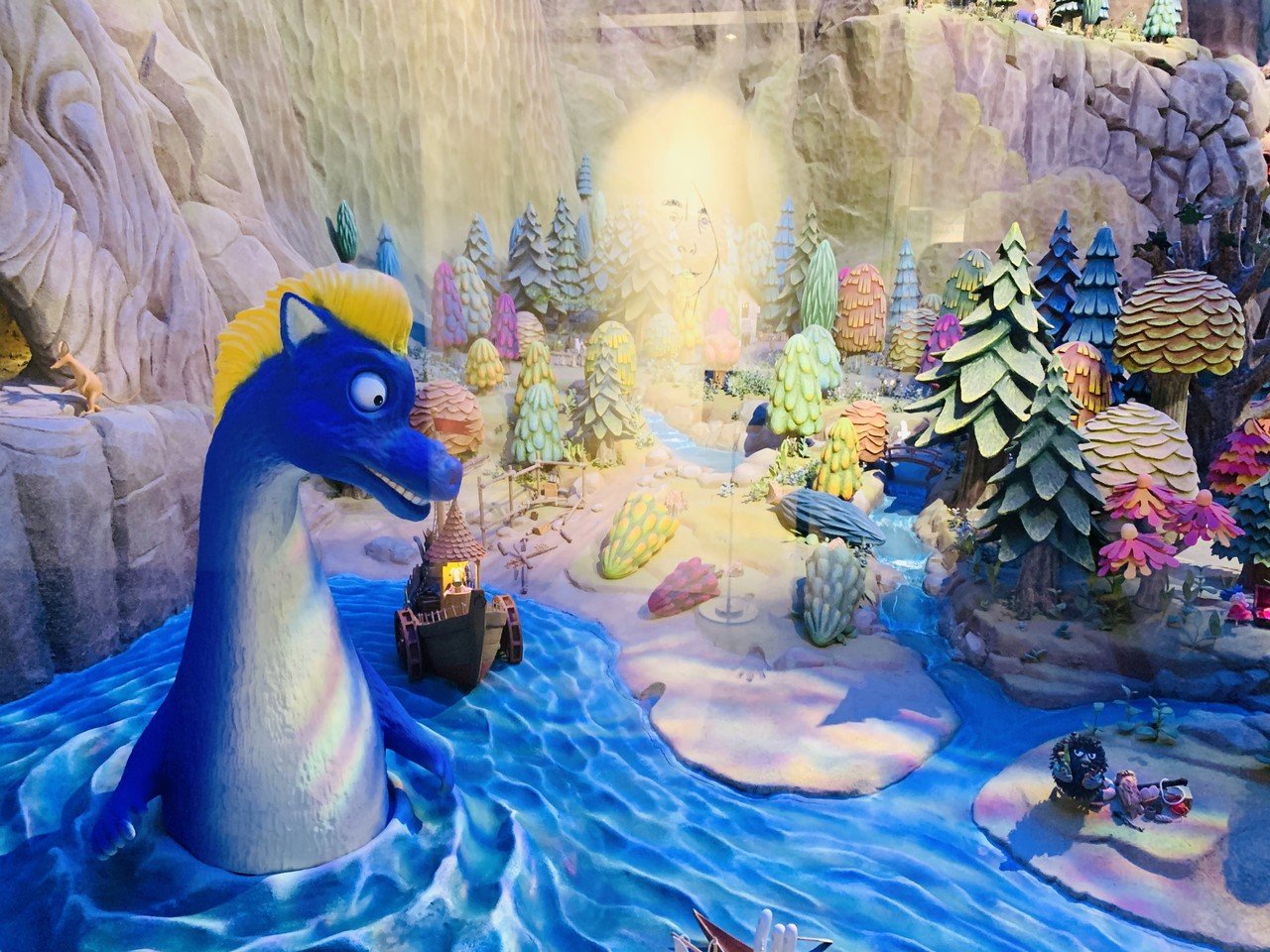 ムーミン ジオラマ 海辺で寝るムーミン