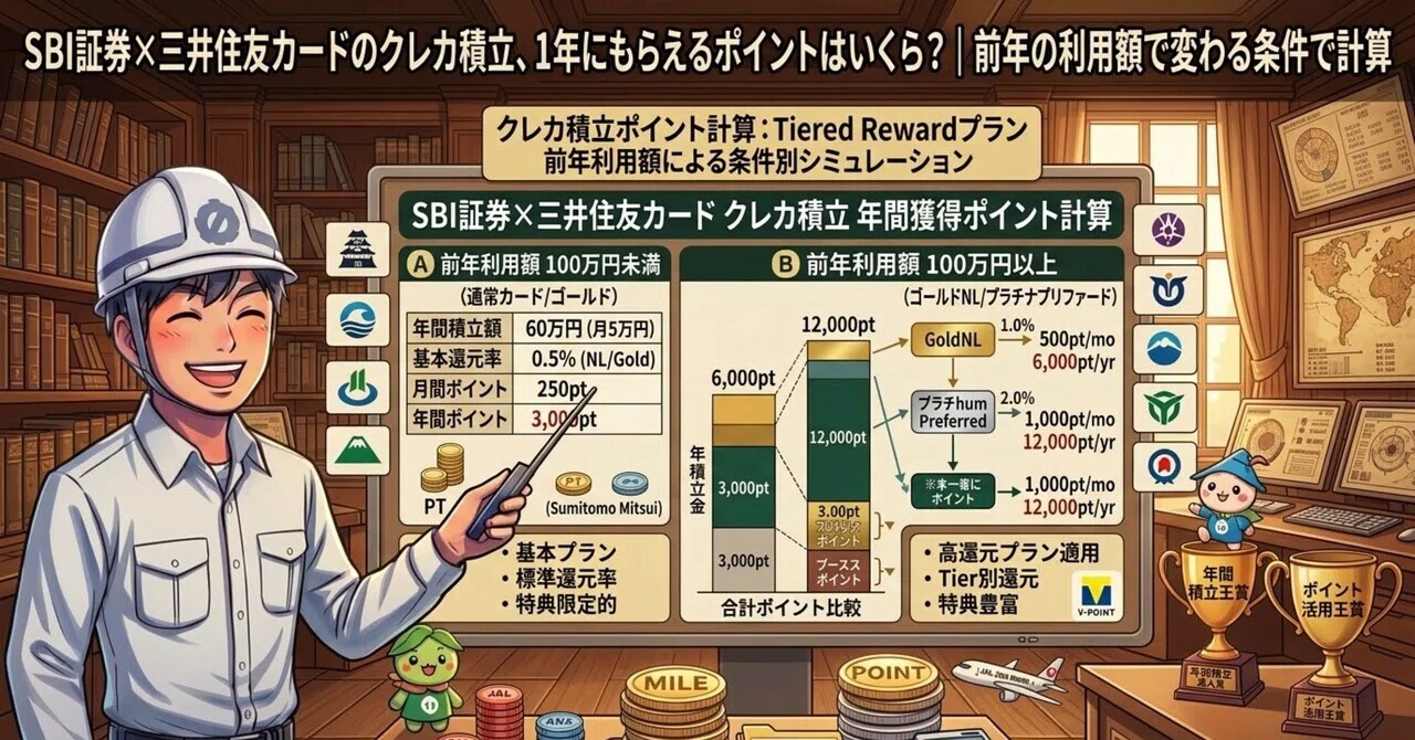 How many points can you earn in a year with SBI Securities x Sumitomo ...