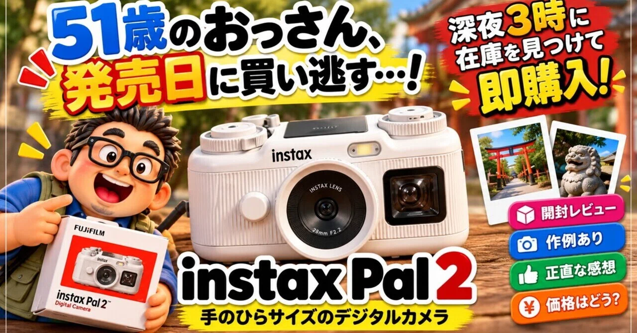 51歳のおっさん、自分への誕プレにカメラを買う】発売日に完売！instax