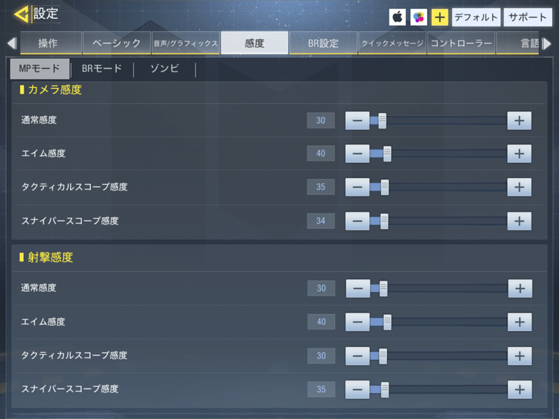 Cod M 始めて３週間でレジェ帯 感度設定を公開 へっへへ Note