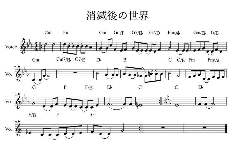 消滅後の世界 (Score)