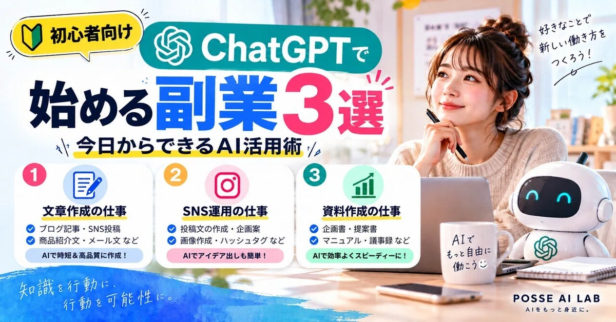 [For Beginners] 3 Side Hustles to Start with ChatGPT | AI Utilization ...