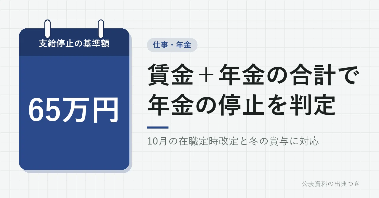 In-Service Old-Age Pension Threshold of 650,000 Yen: Procedures and ...