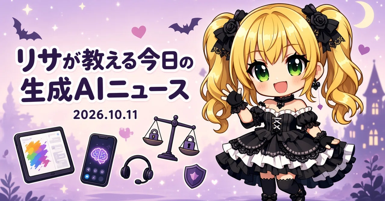 リサが教える今日の生成AIニュース（10月11日）