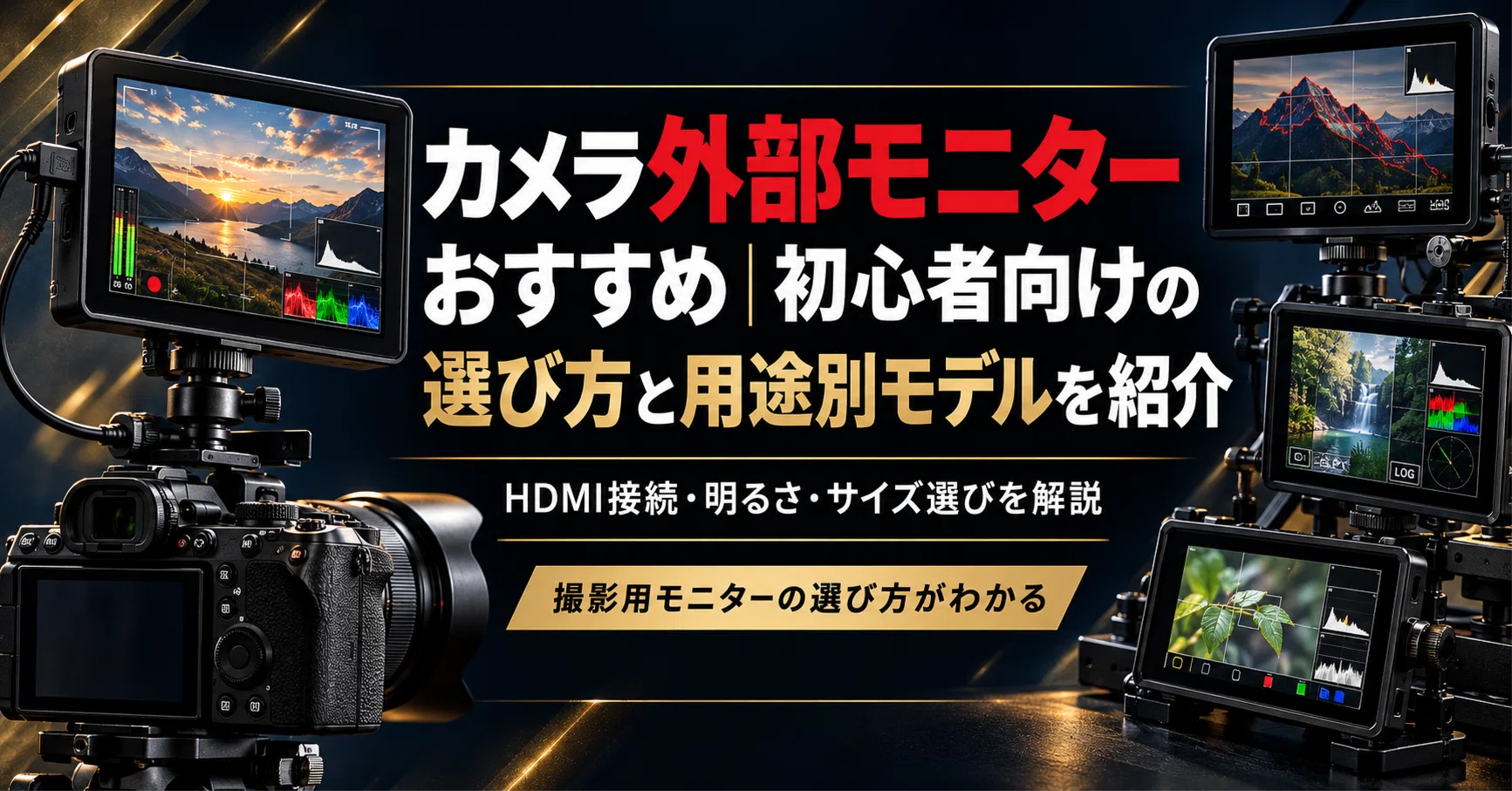 カメラ外部モニターおすすめ｜初心者向けの選び方と用途別モデルを紹介
