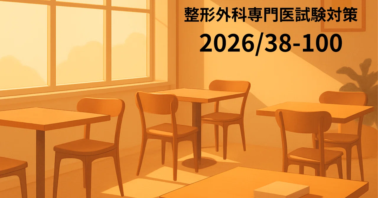 Orthopedic Specialist Examination 2026, 38th Session, Question 100｜Drひろ ...