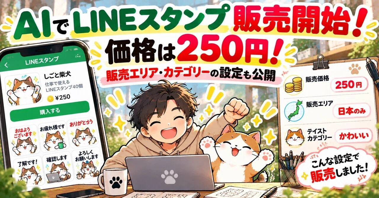 Started selling AI-generated LINE stickers for 250 yen! Revealing the ...