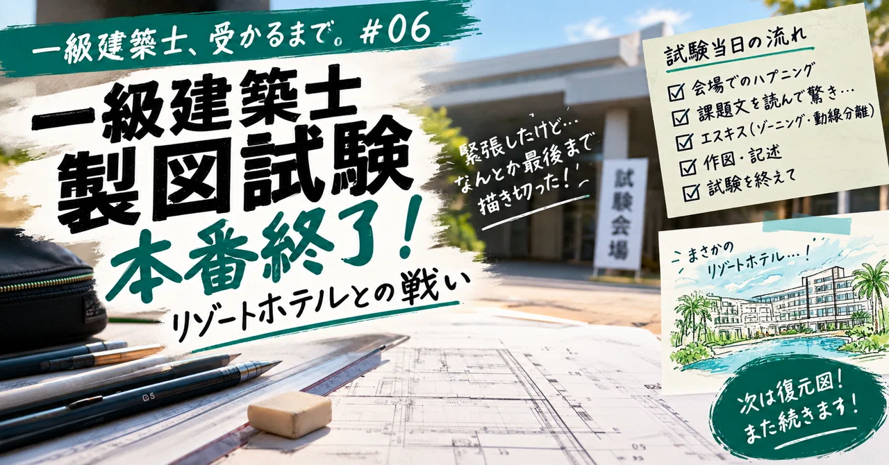 [#6] First-Class Architect Drafting Exam, Finished! The Battle with the ...
