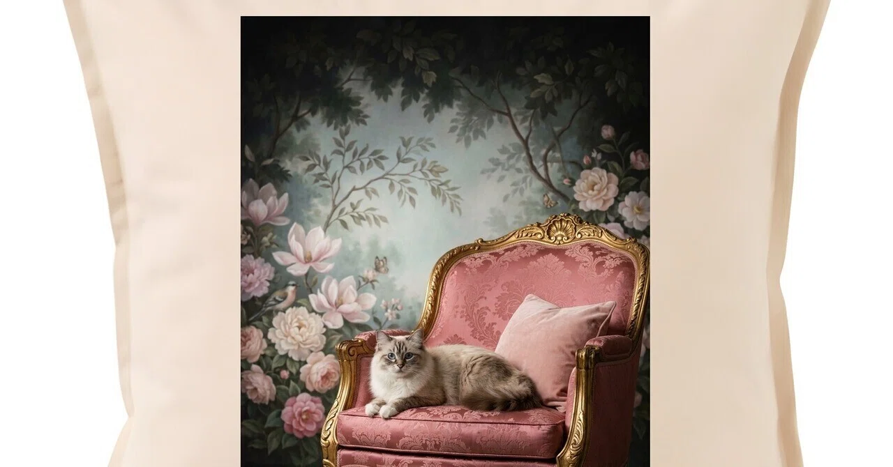 Birman Rococo Shabby Pink Cushion is now available!｜うちの子ルネサンス_ホーム&キッチン雑貨
