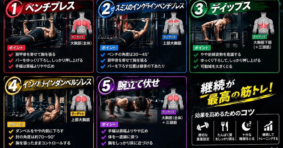 [Must-See for Beginners] 5 Recommended Chest Exercises! Movements to ...