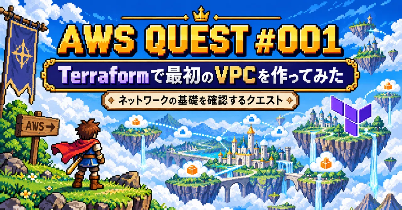 AWS QUEST #001 | I tried creating my first VPC with Terraform｜いわを
