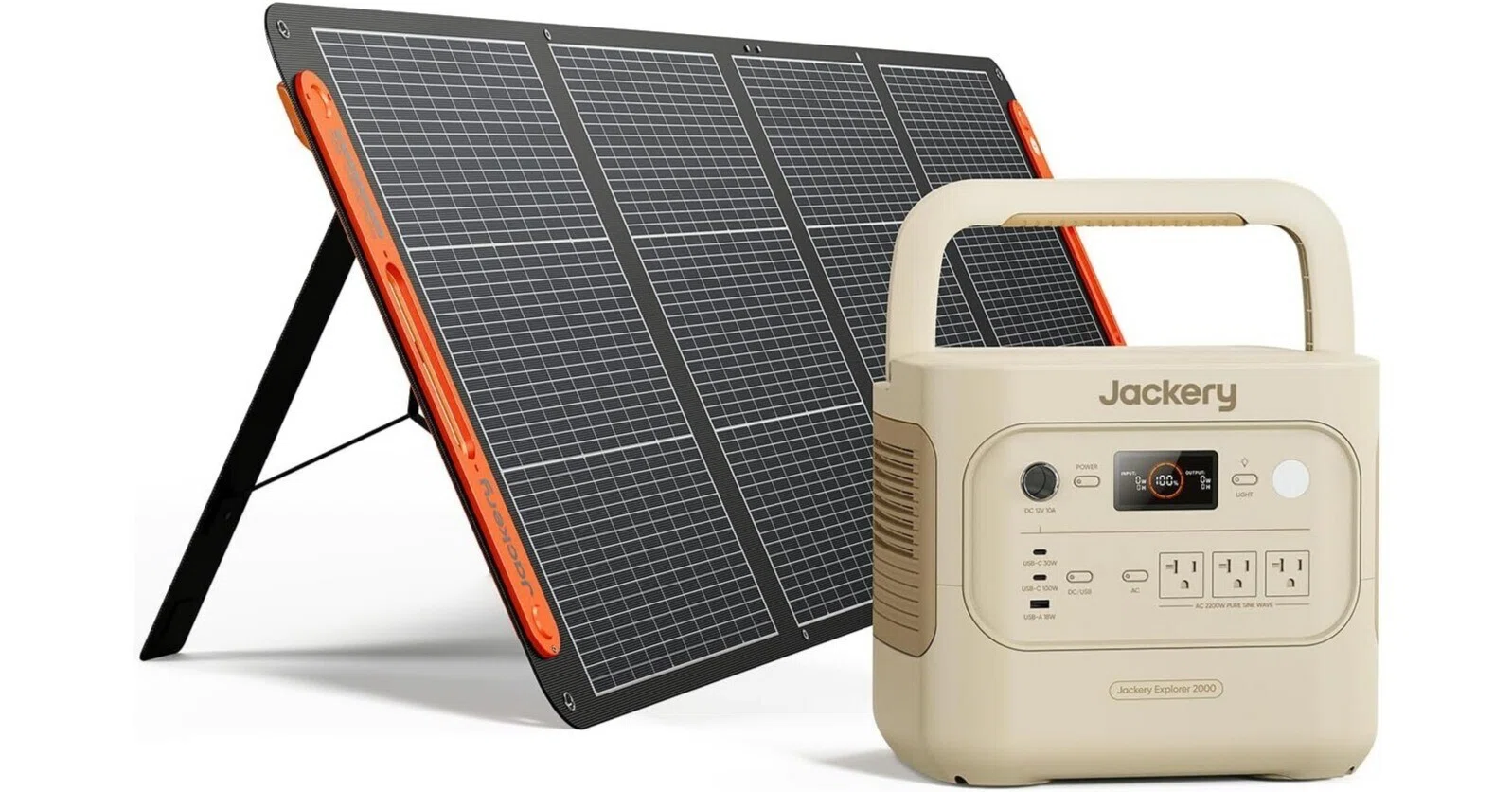 Jackery ポータブル電源 2000 New 200W ソーラーパネル 1枚 2点セット