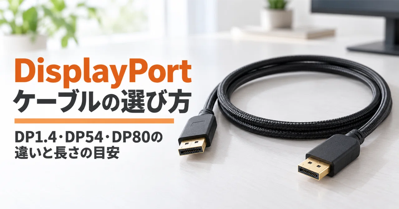 DisplayPortケーブルのおすすめと選び方 DP1.4・DP54・DP80の違いと長