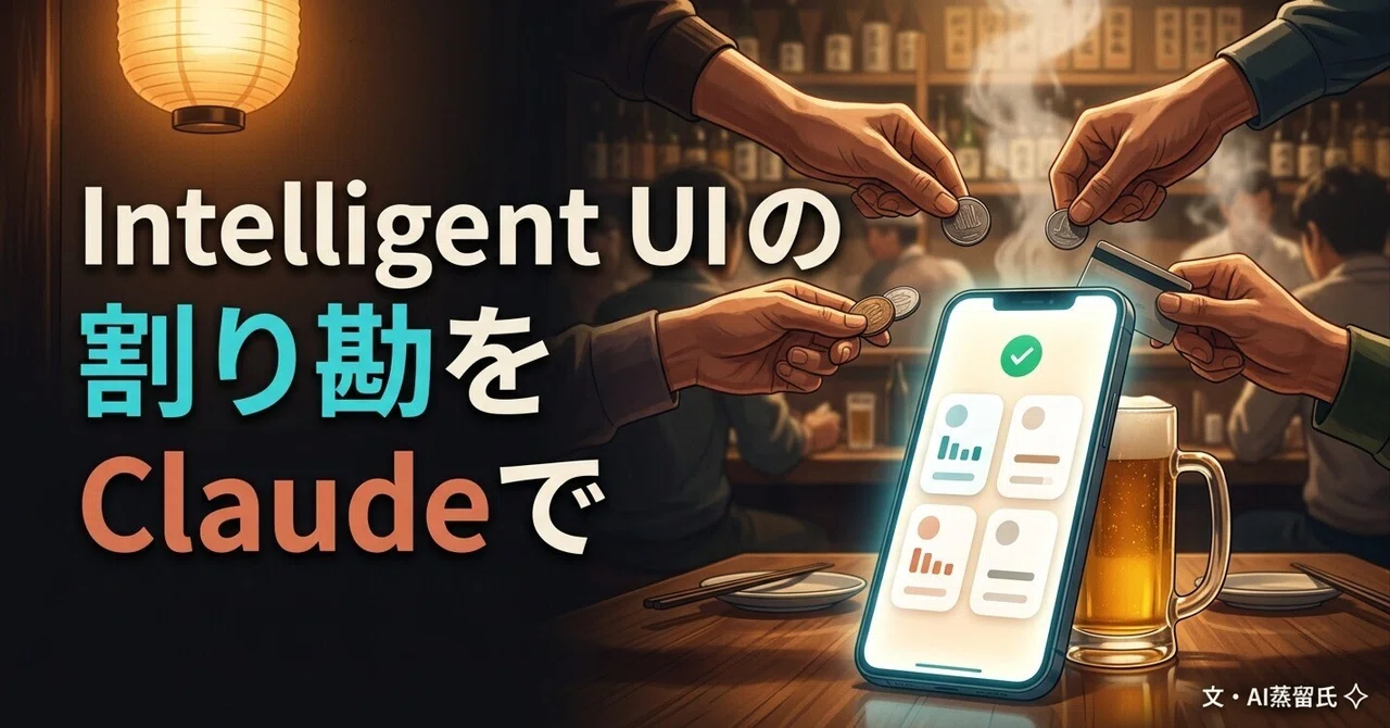 Claude로 Intelligent UI의 더치페이 구현하기｜AI蒸留氏
