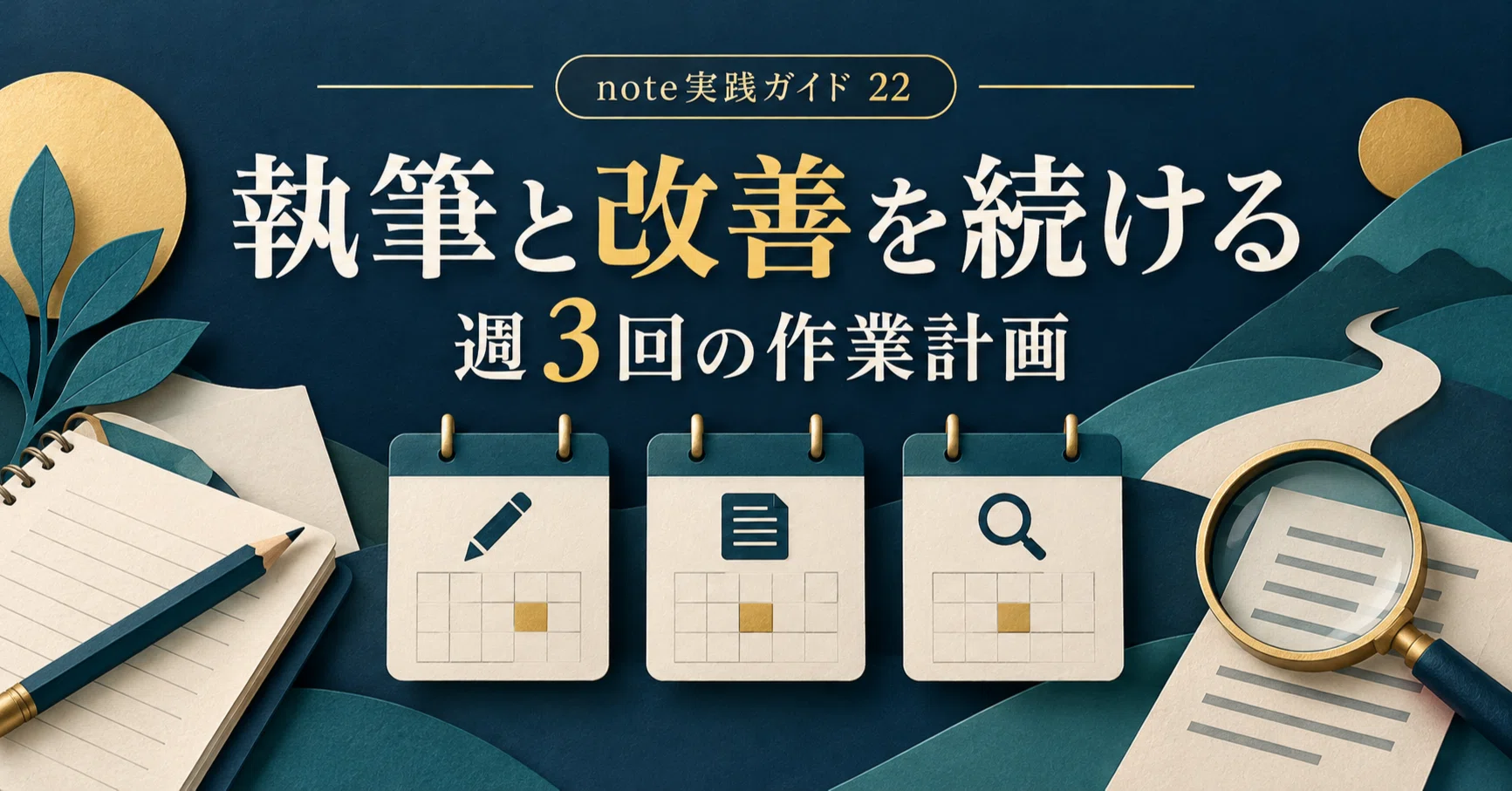A Three-Times-a-Week Work Plan for Writing and Improving Notes｜悪魔工房
