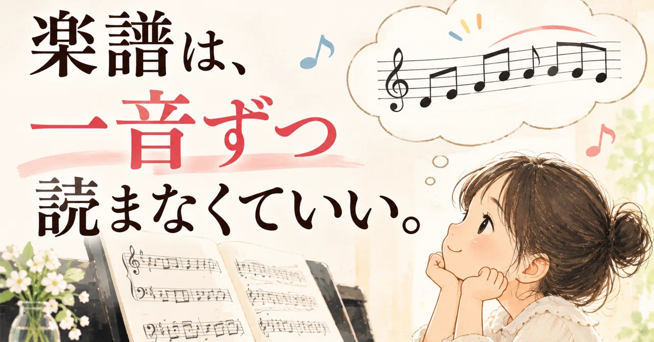 You don't have to read sheet music one note at a time.｜赤野凪