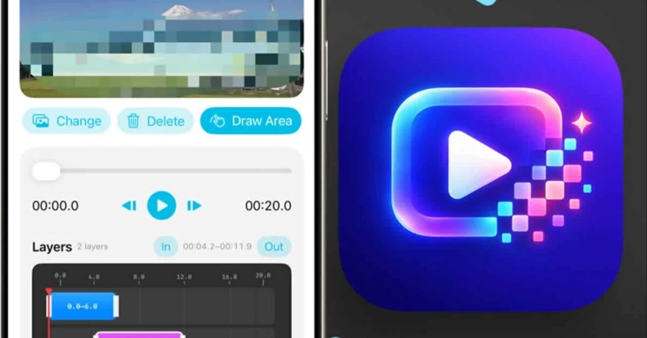 Easily hide parts of your videos. Free app 