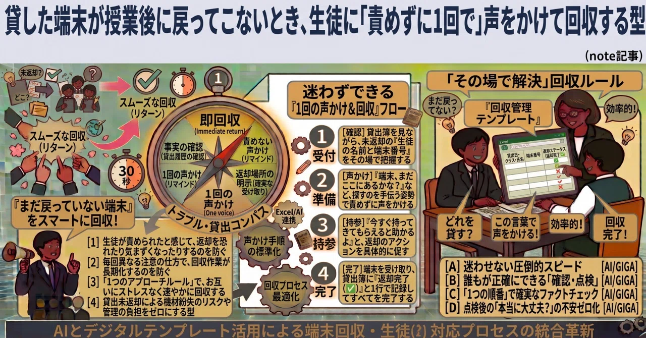 A template for retrieving a borrowed device after class by speaking to ...