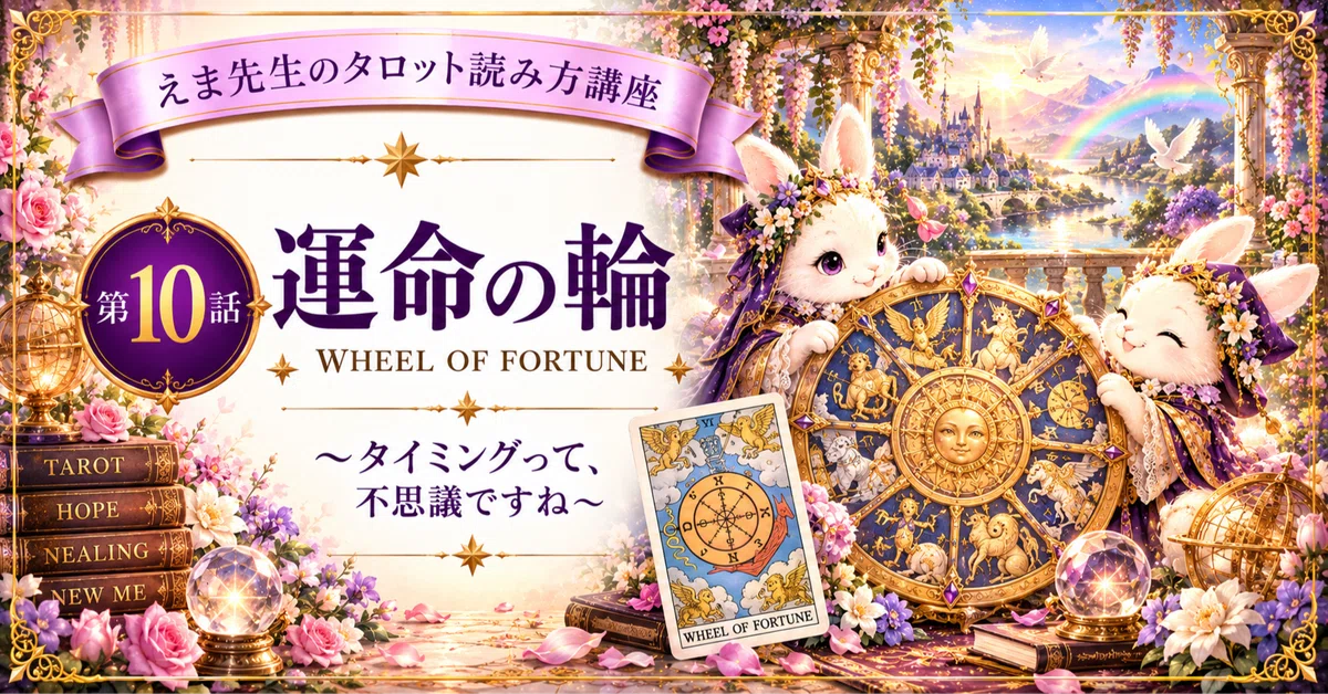 Ema-sensei's Tarot Reading Course Episode 10 | The Wheel of Fortune ...