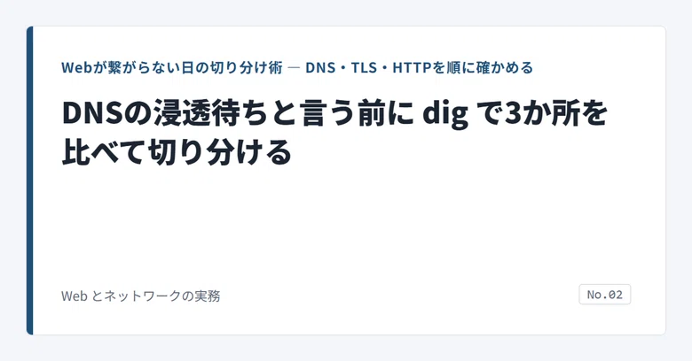 Before saying it's waiting for DNS propagation, use dig to compare 3 ...