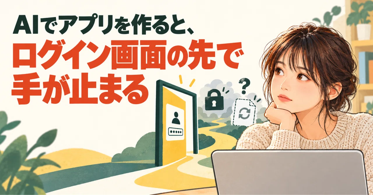 When building apps with AI, you get stuck after the login screen｜ドラあひゅ ...