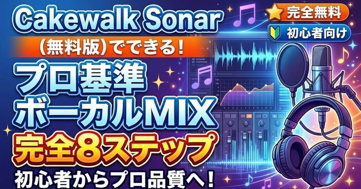 [Definitive Guide] Complete 8-Step Vocal Mix Using Cakewalk Sonar (Free ...