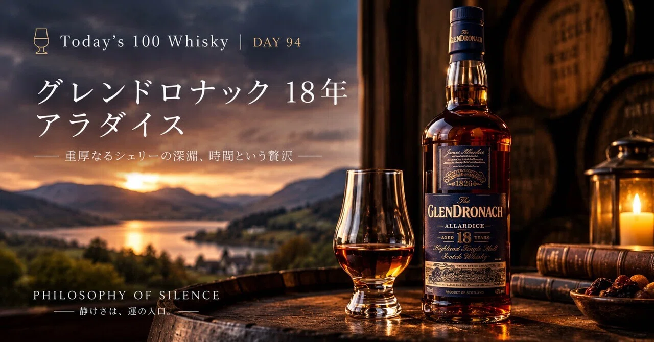 🥃 Today's 100 Whisky｜DAY 94「グレンドロナック 18年 アラダイス