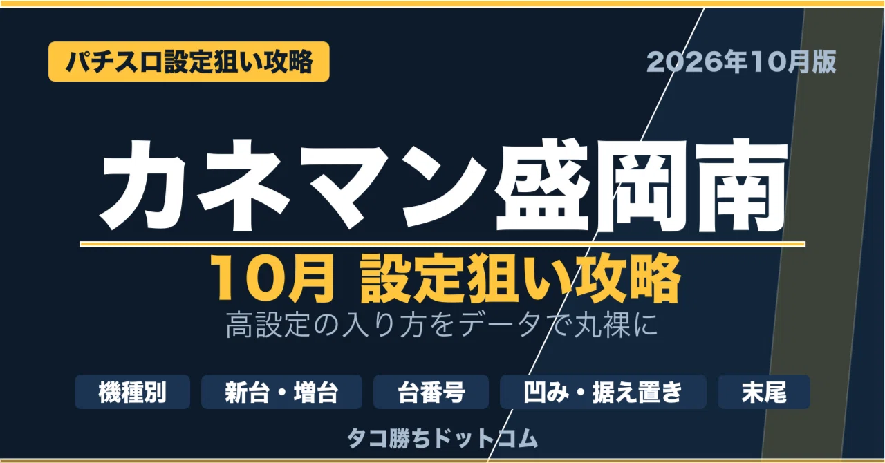 Kaneman Morioka Minami (Updated 10/12) October Setting Targeting ...