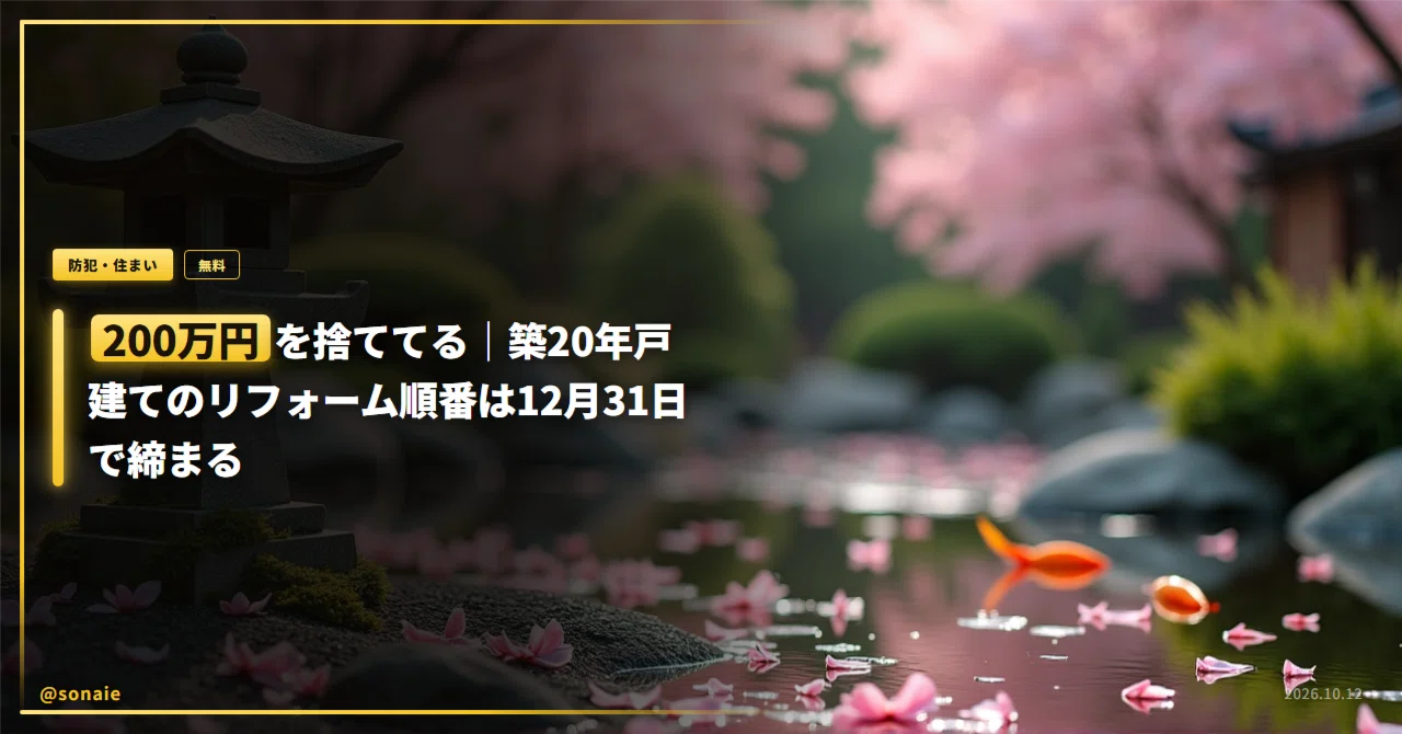 You are throwing away 2 million yen | The order of renovations for a 20 ...