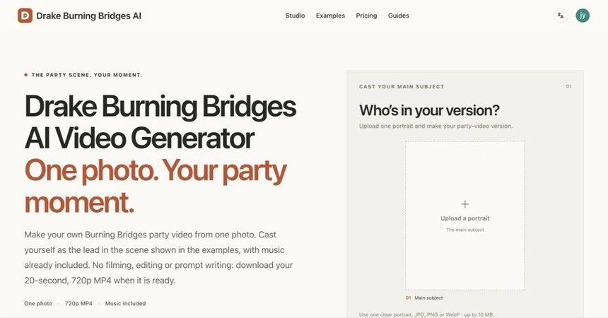 写真1枚で「Burning Bridges」のパーティー動画を作るツールを公開しました｜lyhex