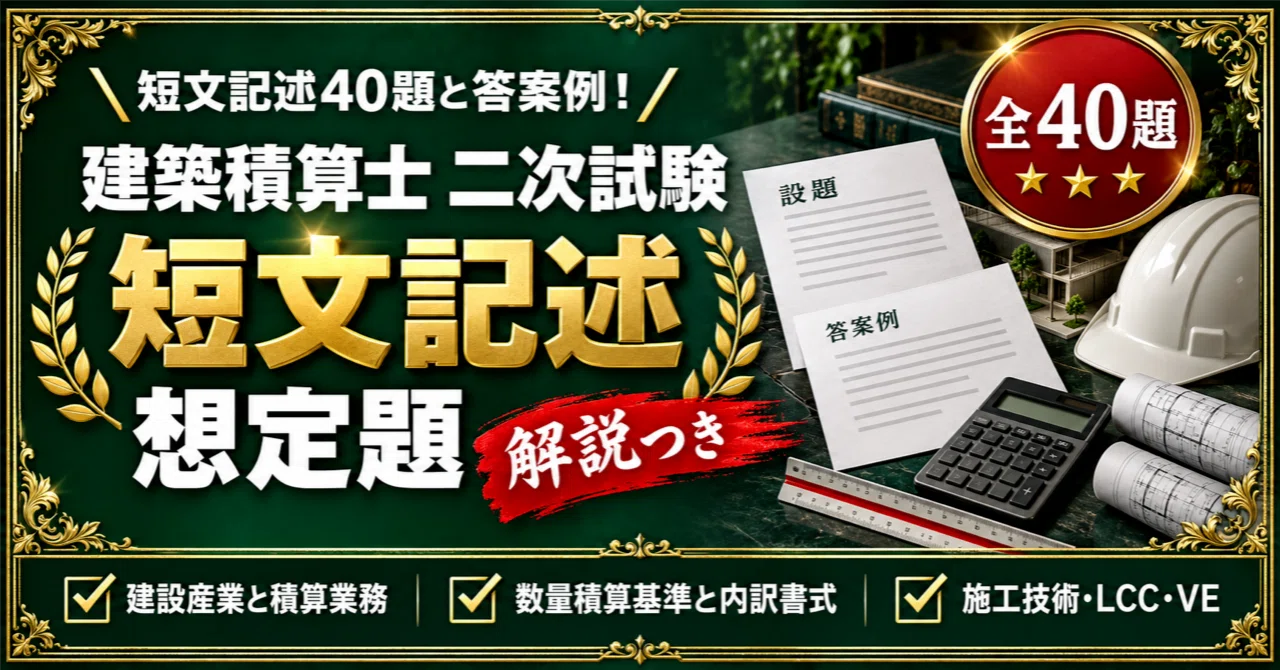 [Building Estimator Secondary Examination] Preparation: Practical ...