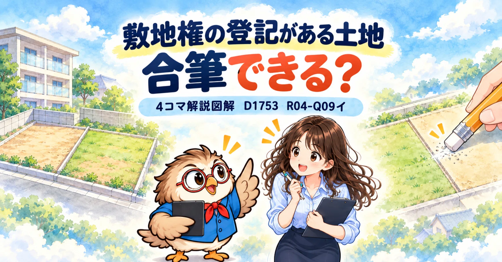 土地家屋調査士受験生向け】4コマ解説図解D1753～R04-Q09イ～｜みもっさん
