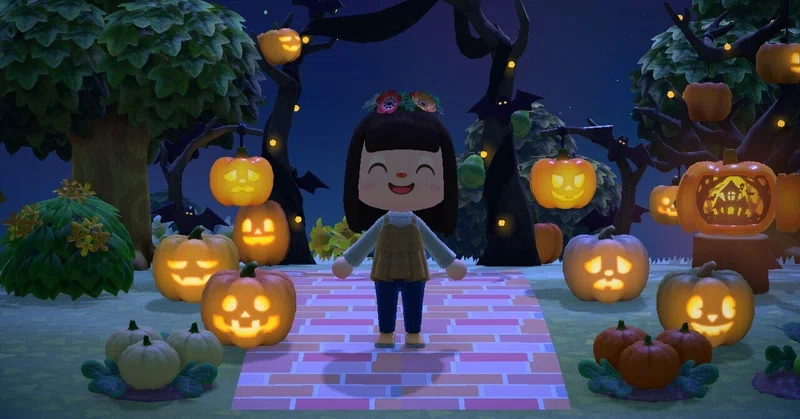 あつ森でハロウィンデザイン