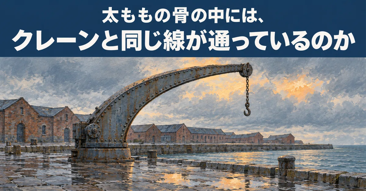Row Line Enginering Do the same lines as a crane run through the thigh bone?|世良泰