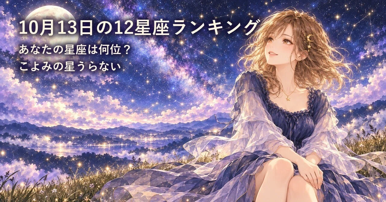 Horoscope for Tuesday, October 13th | 12 Zodiac Sign Ranking｜七瀬こよみ@星占い