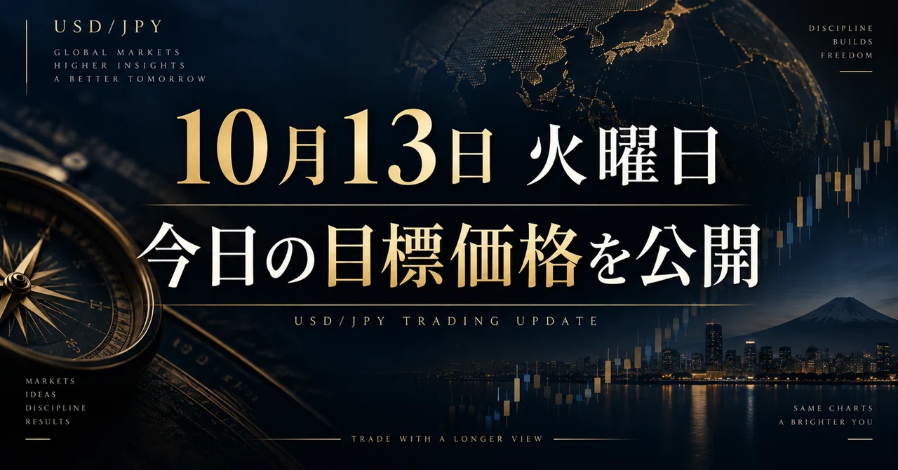 [October 13] Will the Dollar-Yen rise? Revealing today's target price ...