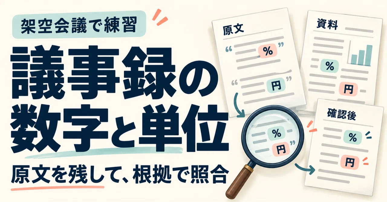 Finding Discrepancies in Numbers and Units in Meeting Minutes｜AI実務整理室