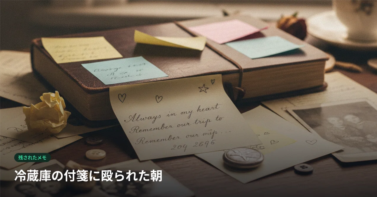The Morning I Was Struck by a Sticky Note on the Fridge｜satoshi
