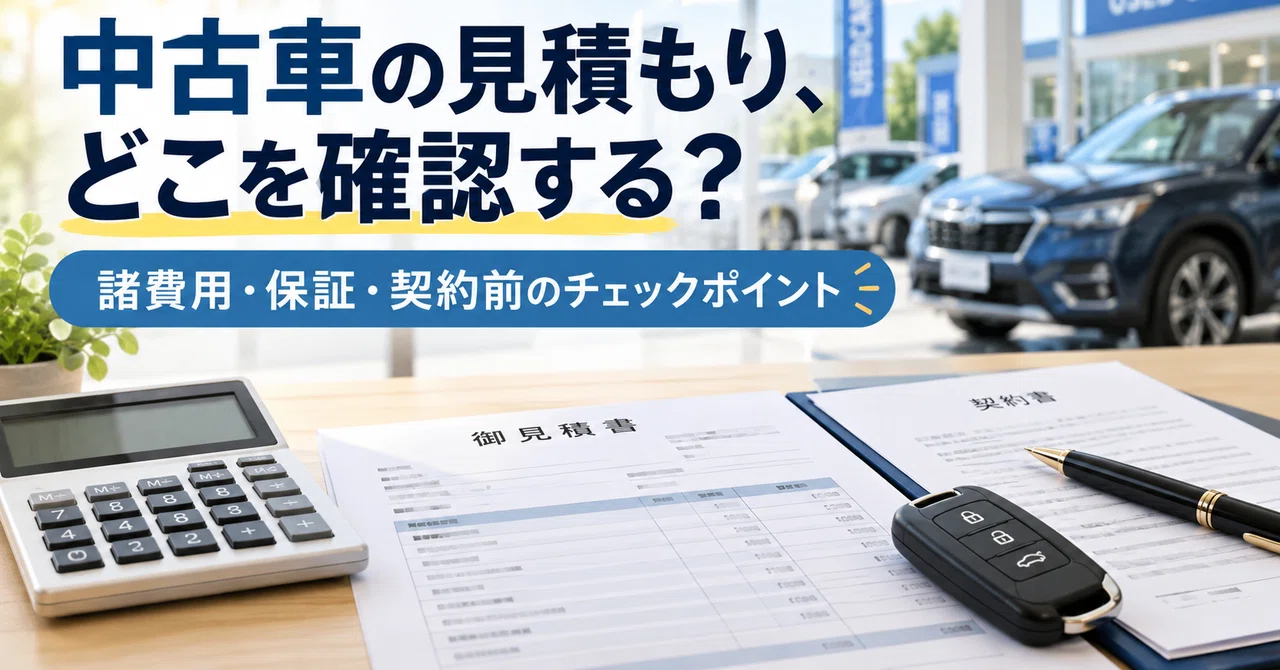 Used Car Quotes: What to Check? Checkpoints for Fees, Warranties, and ...