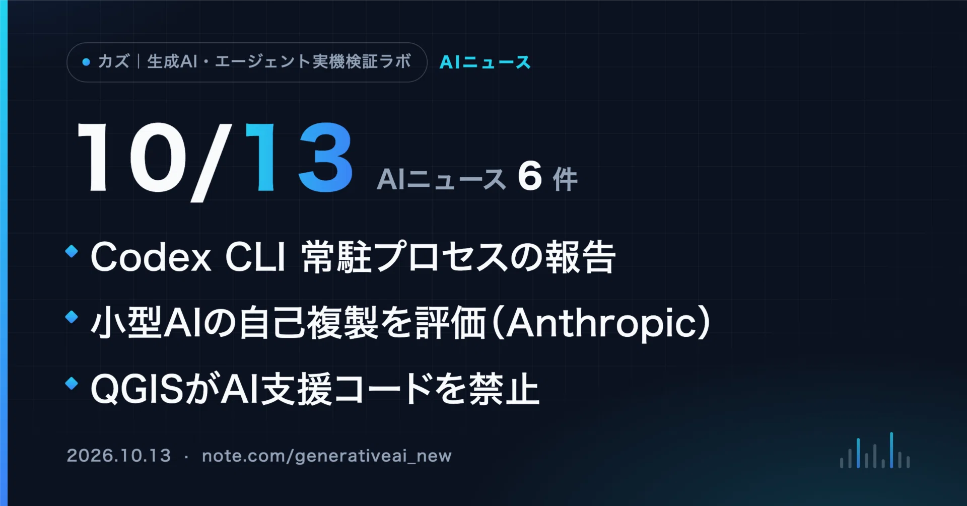10/13 AI News] Report that Codex CLI automatically launches a