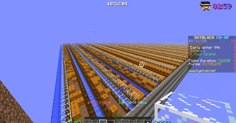 Hypixelskyblock記録 Minecraft Afrsleepy Note