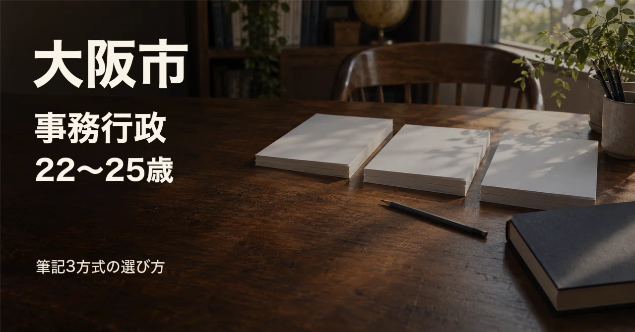 For those aiming for Administrative Affairs (ages 22-25) in Osaka City ...