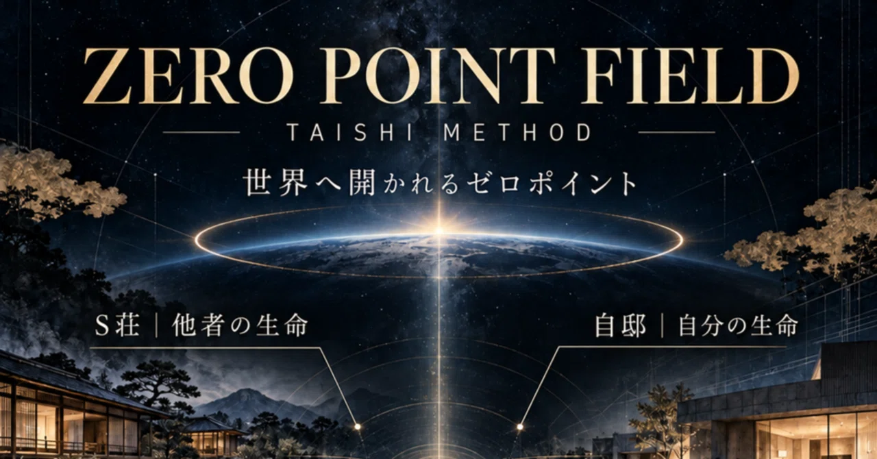 Zero Point Field | The Place Where TAISHI METHOD Opens to the World｜むらおたいし